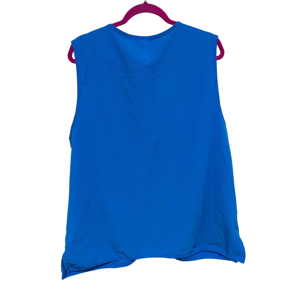 Walmart Associate Vest Large Blue Uniform Career Apparel Work Vest Zip - Picture 3 of 3